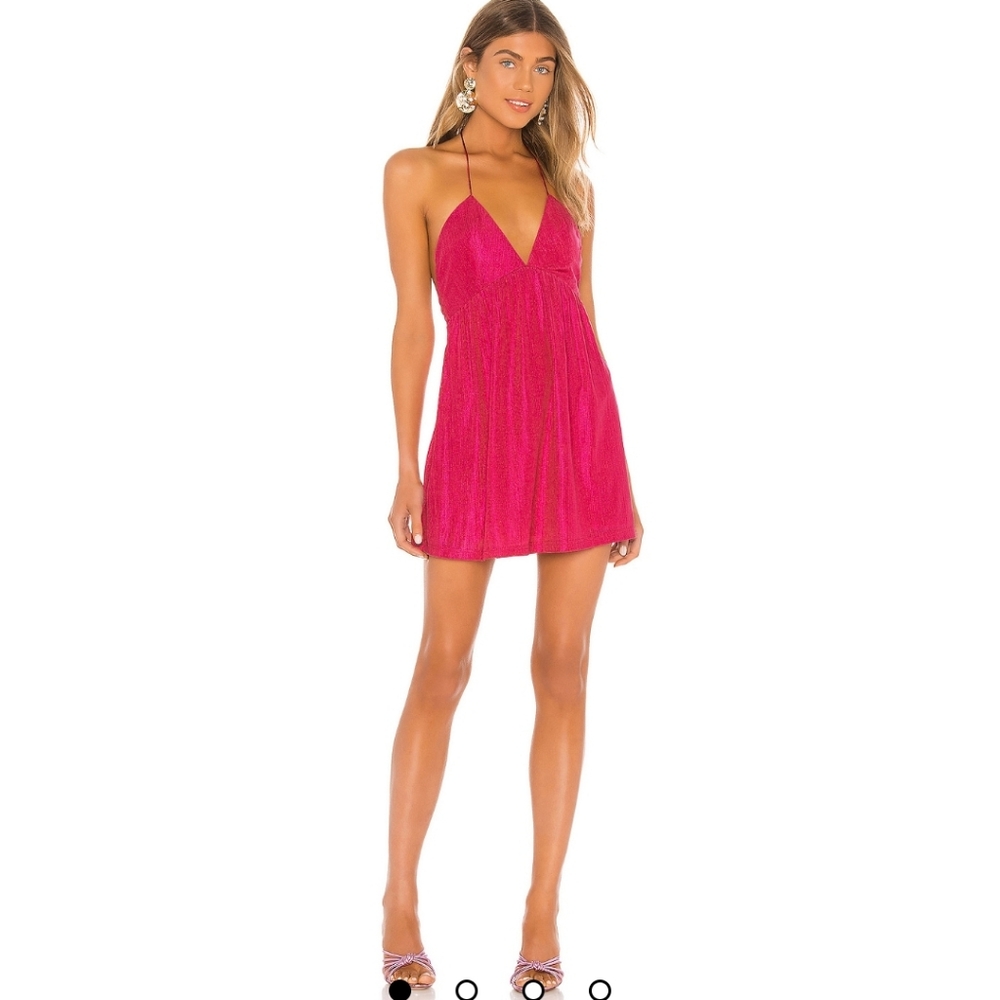Margo Halter shift dress in pink
